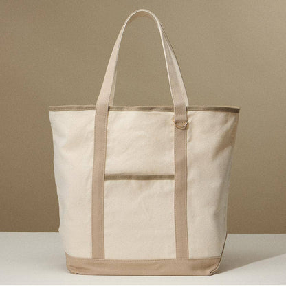 Large Multi Classic Canvas Tote Bag : Taupe - Bria Blair Creative