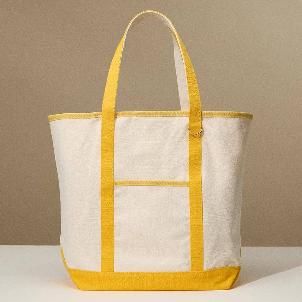 Large Multi Classic Canvas Tote Bag : Taupe - Bria Blair Creative