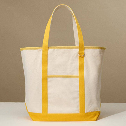 Large Multi Classic Canvas Tote Bag : Taupe - Bria Blair Creative