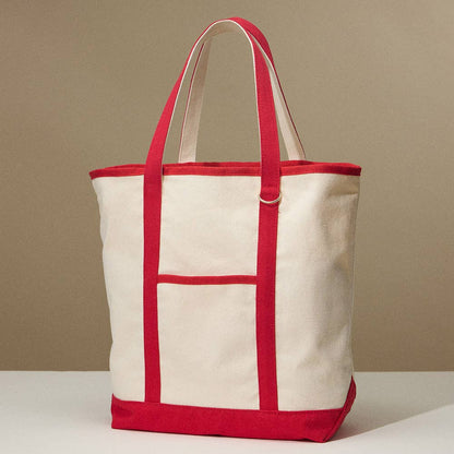 Large Multi Classic Canvas Tote Bag : Taupe - Bria Blair Creative