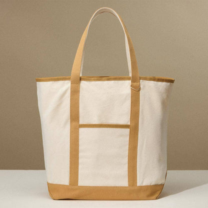 Large Multi Classic Canvas Tote Bag : Taupe - Bria Blair Creative