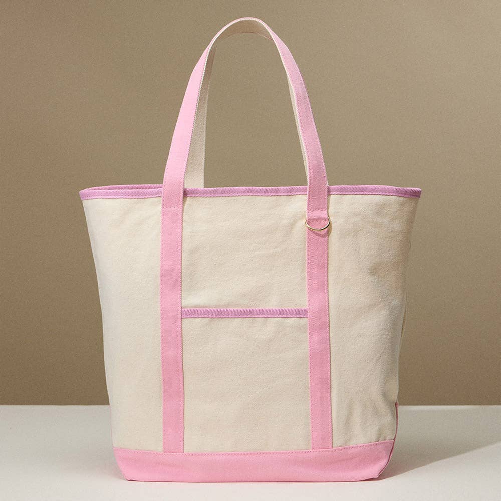 Large Multi Classic Canvas Tote Bag : Taupe - Bria Blair Creative