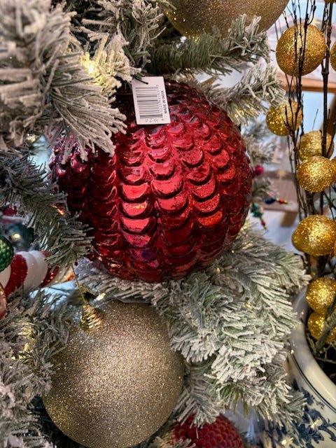 Large Red Mercury Glass Ornament - Bria Blair Creative