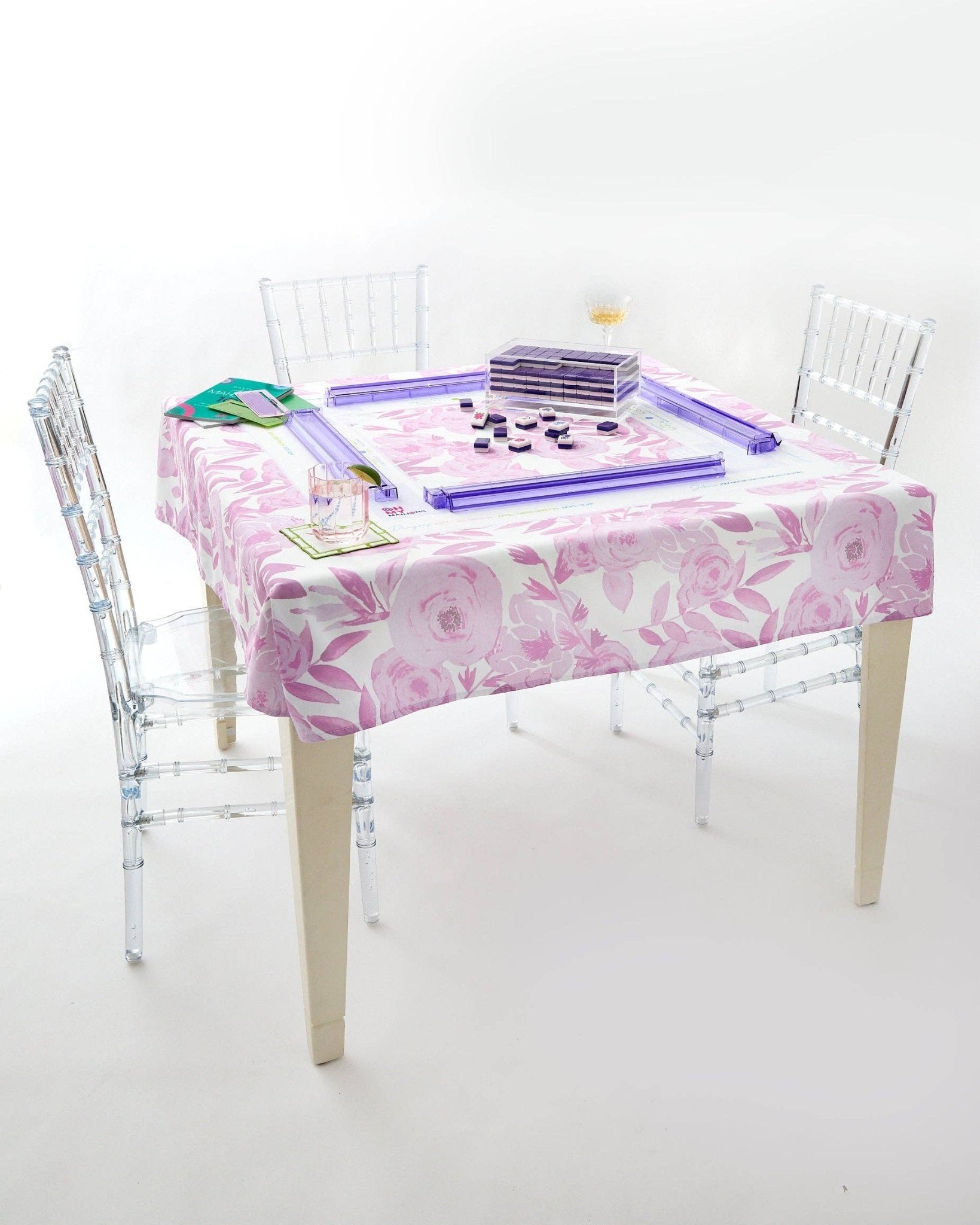Lavender Lux Instructional Mahjong Tablecloth - Bria Blair Creative