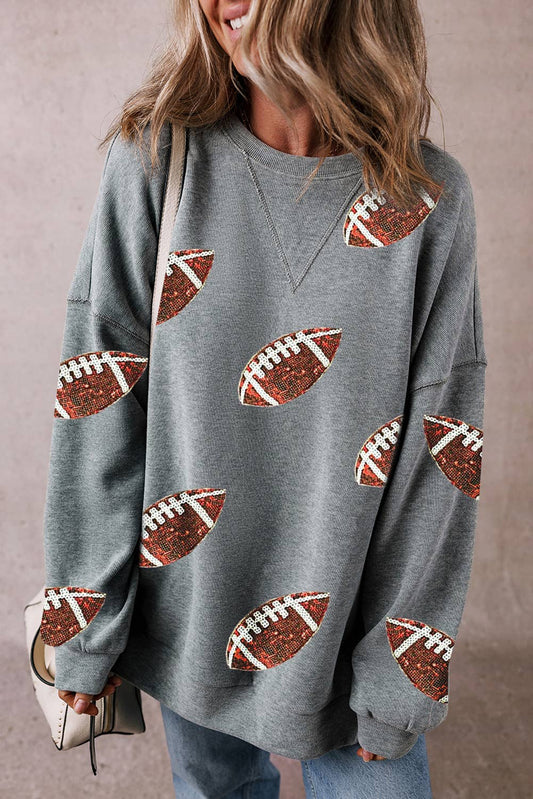 LDC Fall Clothing Rugby Drop Shoulder Pullover Sweatshirt: Medium Grey / XL - Bria Blair Creative