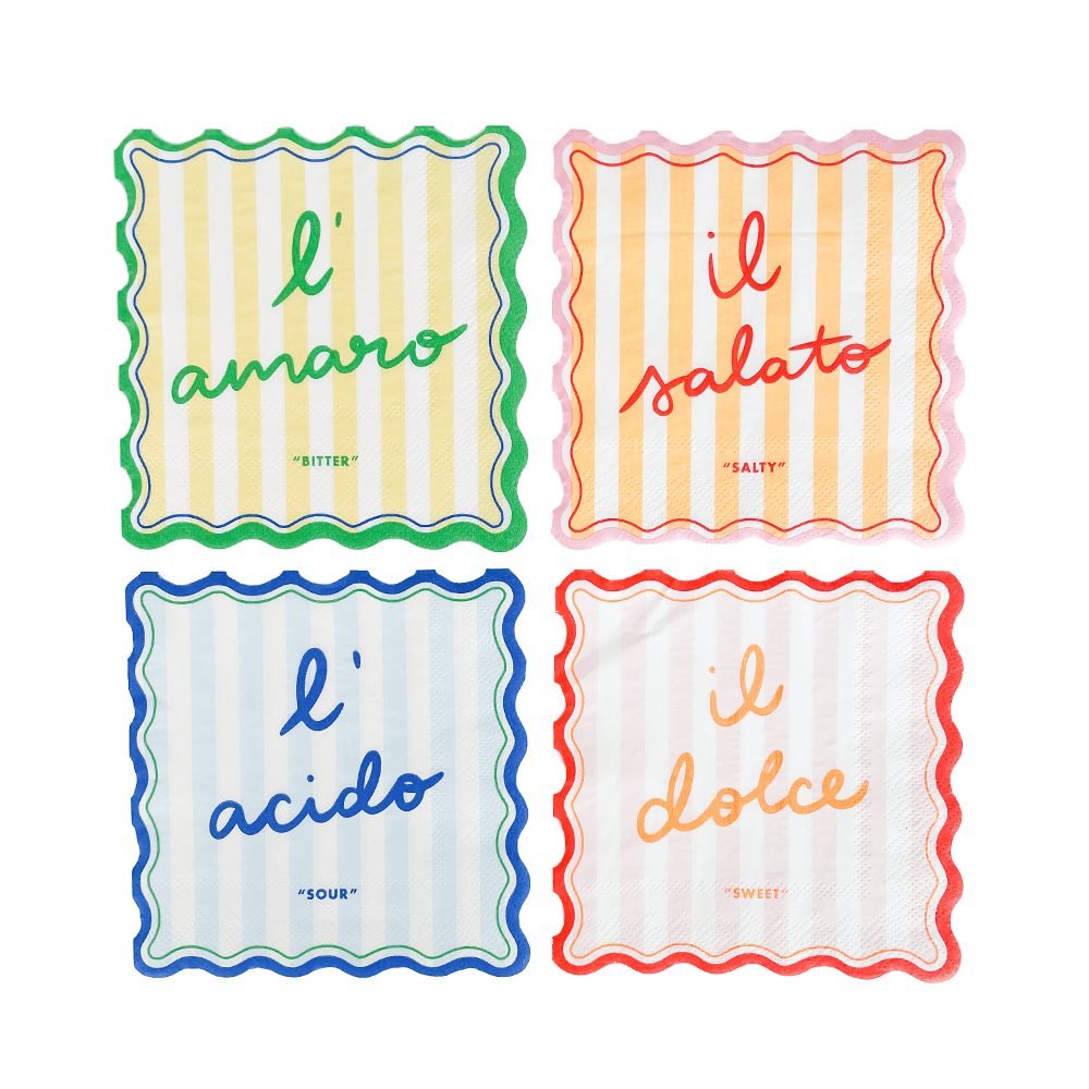 Le Dinner Cocktail Napkins - Bria Blair Creative