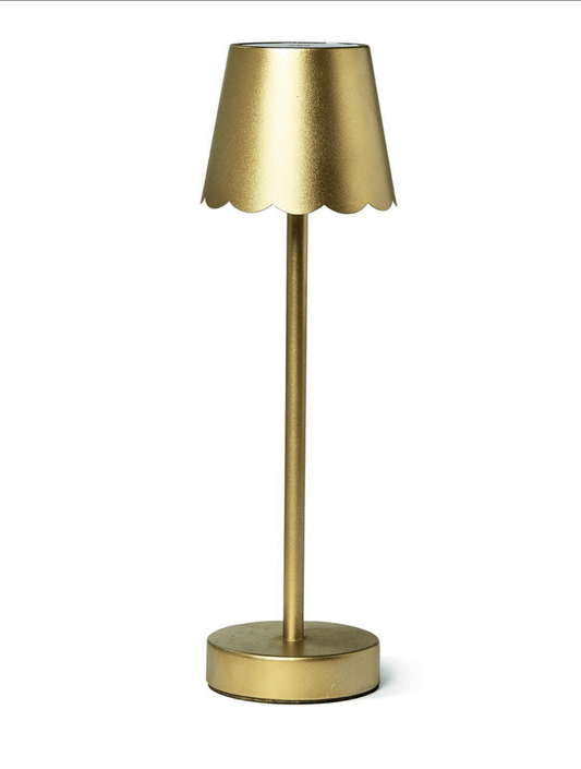 LED Table lamp w/Scalloped Edge Shade - Bria Blair Creative