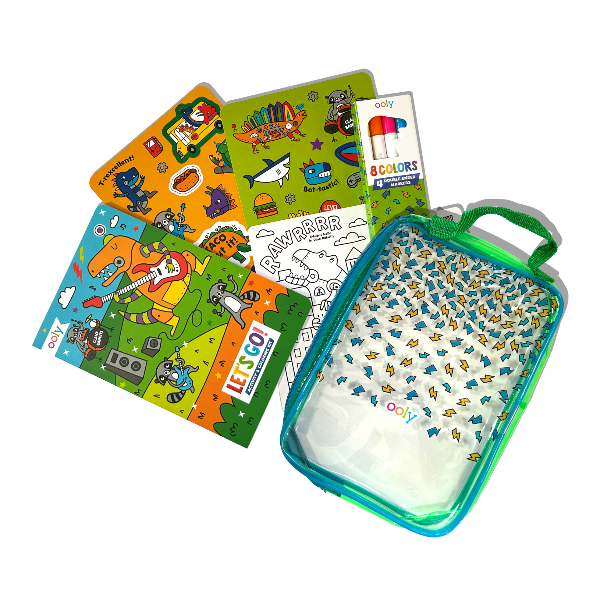 Let's Go!: Activity & Coloring Kit - Robo Dinos - Bria Blair Creative