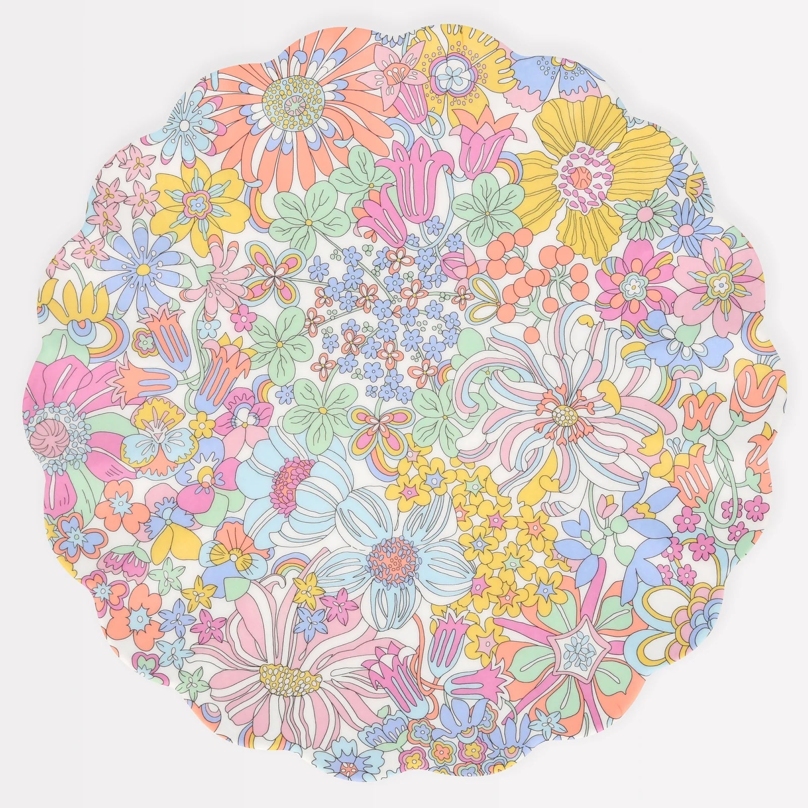 Liberty Rainbow Garden Reusable Floral Plate - Bria Blair Creative