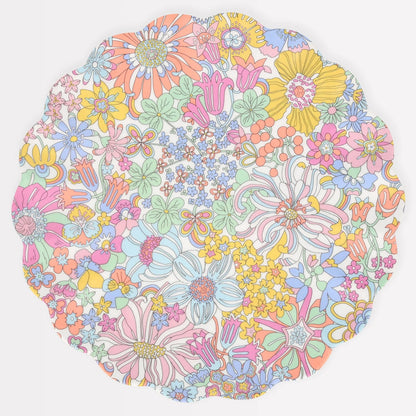 Liberty Rainbow Garden Reusable Floral Plate - Bria Blair Creative