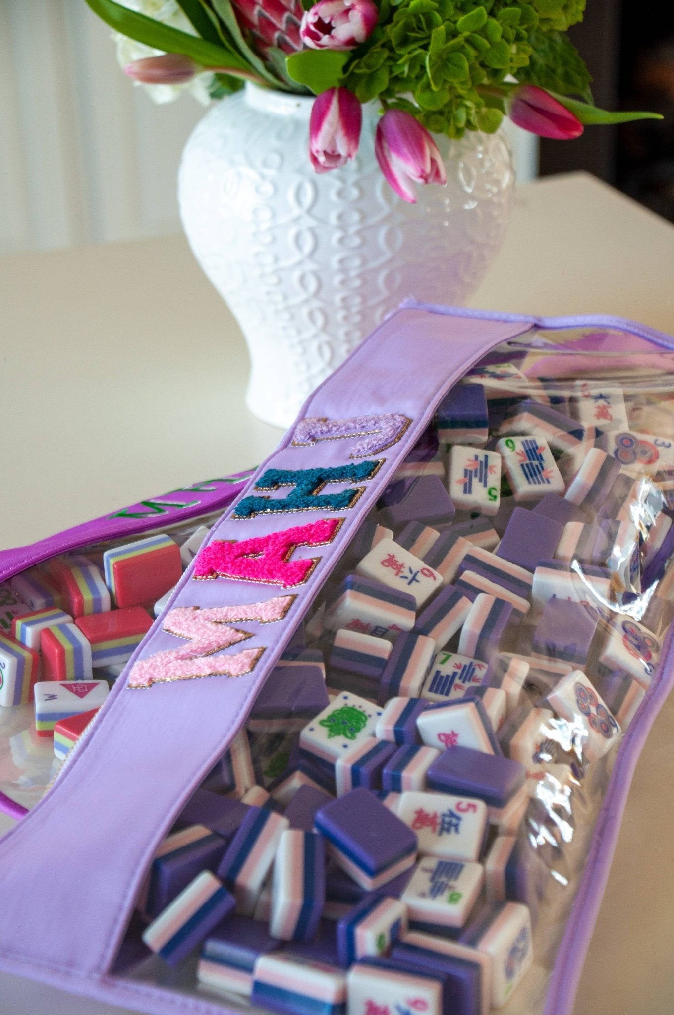 Lilac Mahjong Bag - Bria Blair Creative