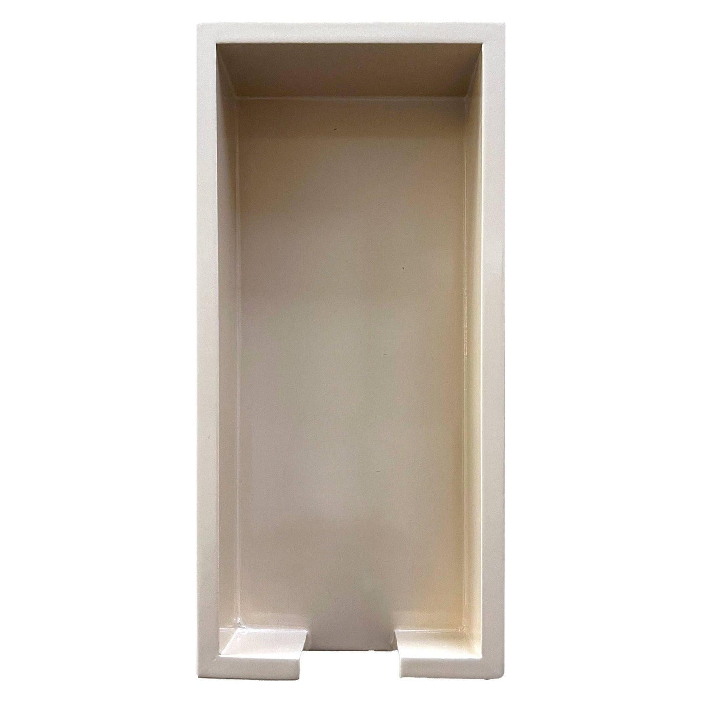 Long Skinny Neutral Lacquer Tray: White - Bria Blair Creative