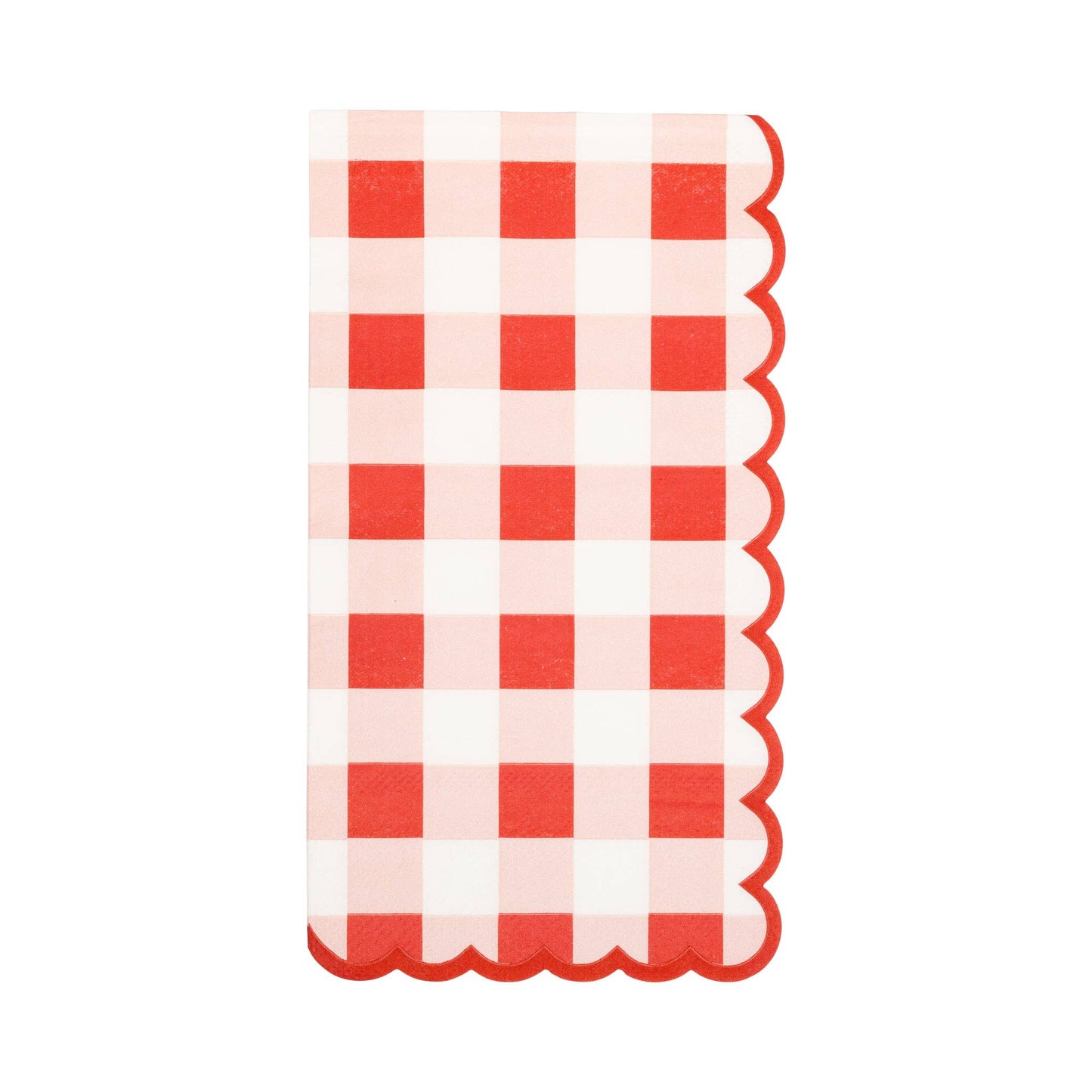 MAC1238 - Red Scallop Gingham Dinner Napkin - Bria Blair Creative