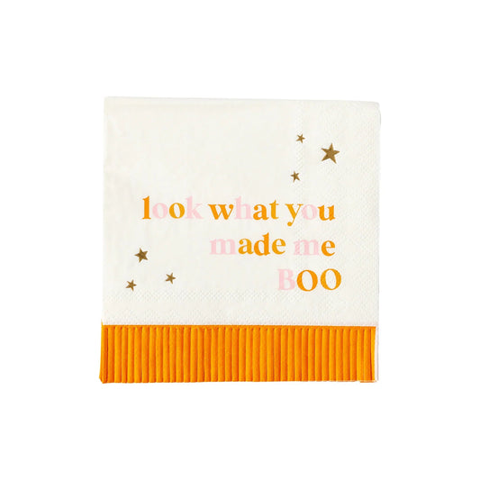 Made Me Boo Cocktail Napkin - Bria Blair Creative