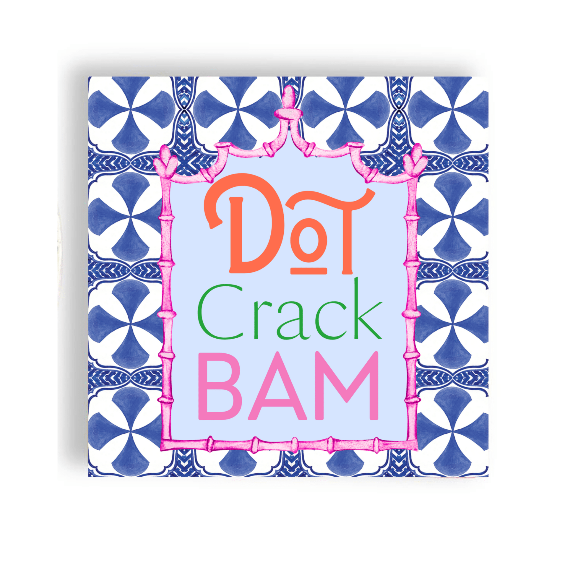 Mahjong Blue Tile 24ct Cocktail Napkin Separates (3 ply) - Bria Blair Creative