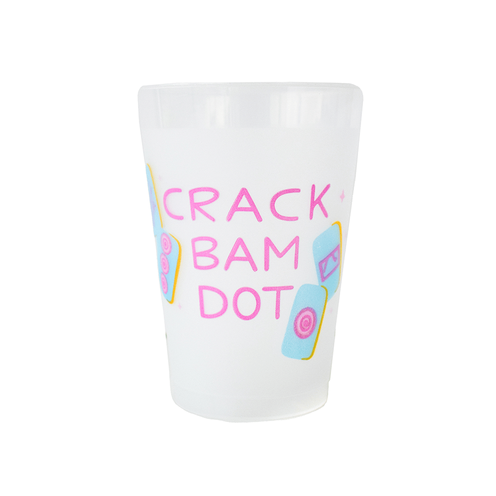Mahjong Crack Bam Dot Frosted Party Cups - Bria Blair Creative