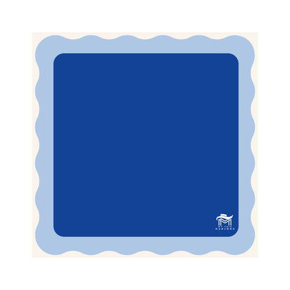 MAHJONG MAT | Color Wave | 31" x 31": Blue Center - Green Scallop - Bria Blair Creative