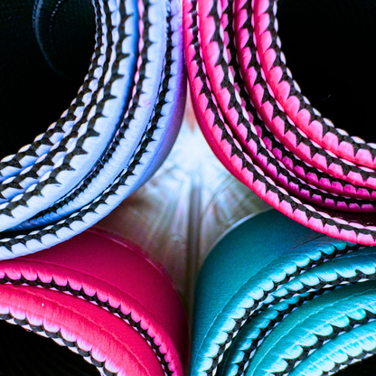 MAHJONG MAT | Color Wave | 31" x 31": Orange Center - Pink Scallop - Bria Blair Creative