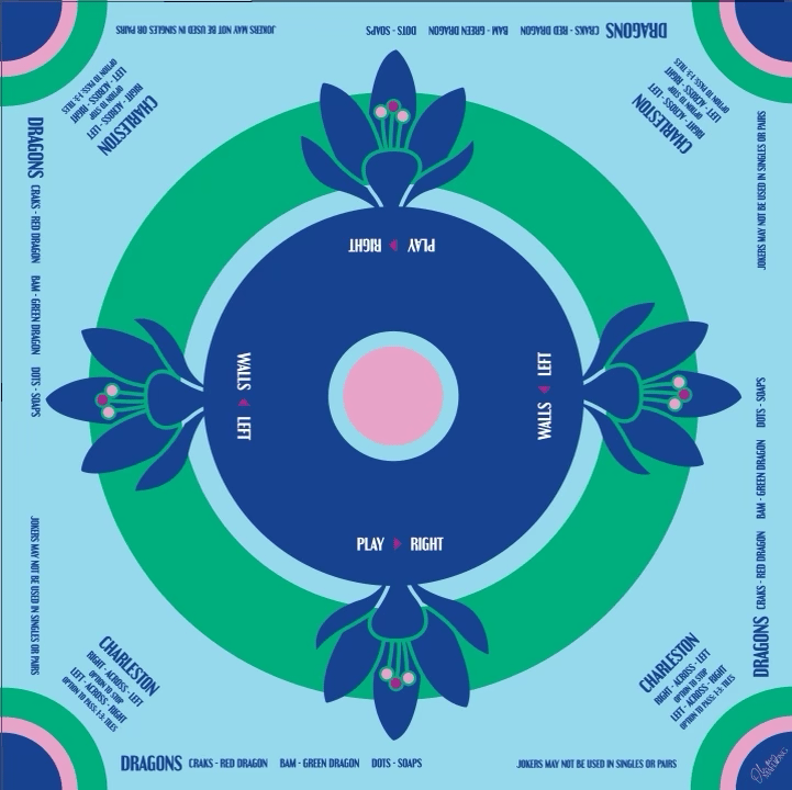 Mahjong Preppy Soiree Mat - Bria Blair Creative