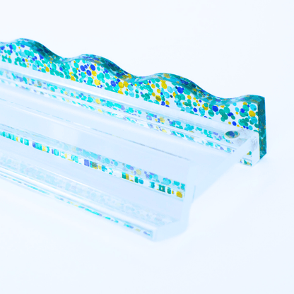 MAHJONG RACK PUSHER ADD ON - MAGNETIC | Premium Acrylic Set(4): Confetti - Wavy - Multi - Color - Bria Blair Creative