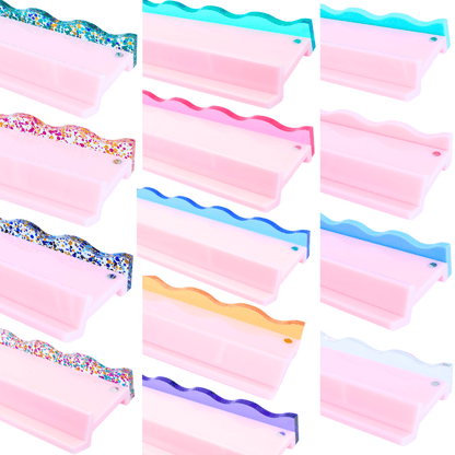 MAHJONG RACK PUSHER ADD ON - MAGNETIC | Premium Acrylic Set(4): Confetti - Wavy - Multi - Color - Bria Blair Creative