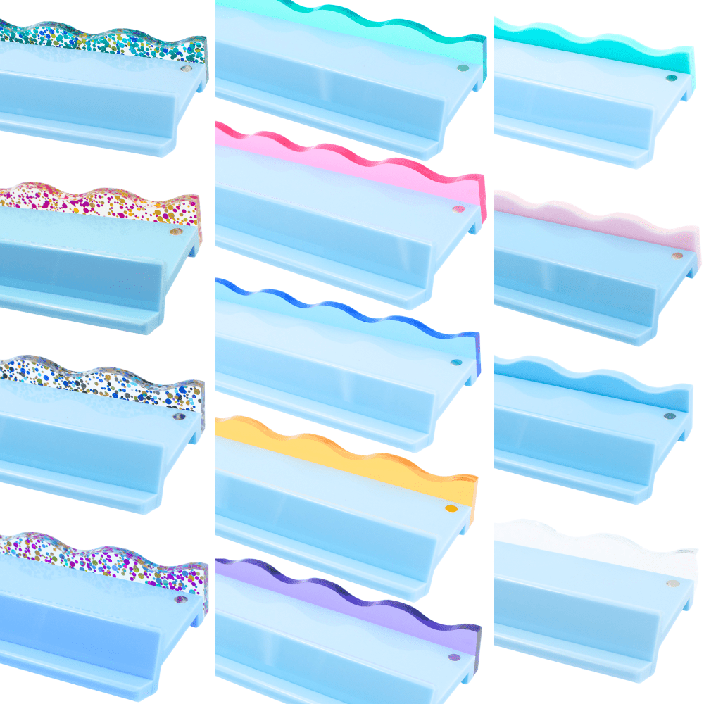 MAHJONG RACK PUSHER ADD ON - MAGNETIC | Premium Acrylic Set(4): Confetti - Wavy - Multi - Color - Bria Blair Creative
