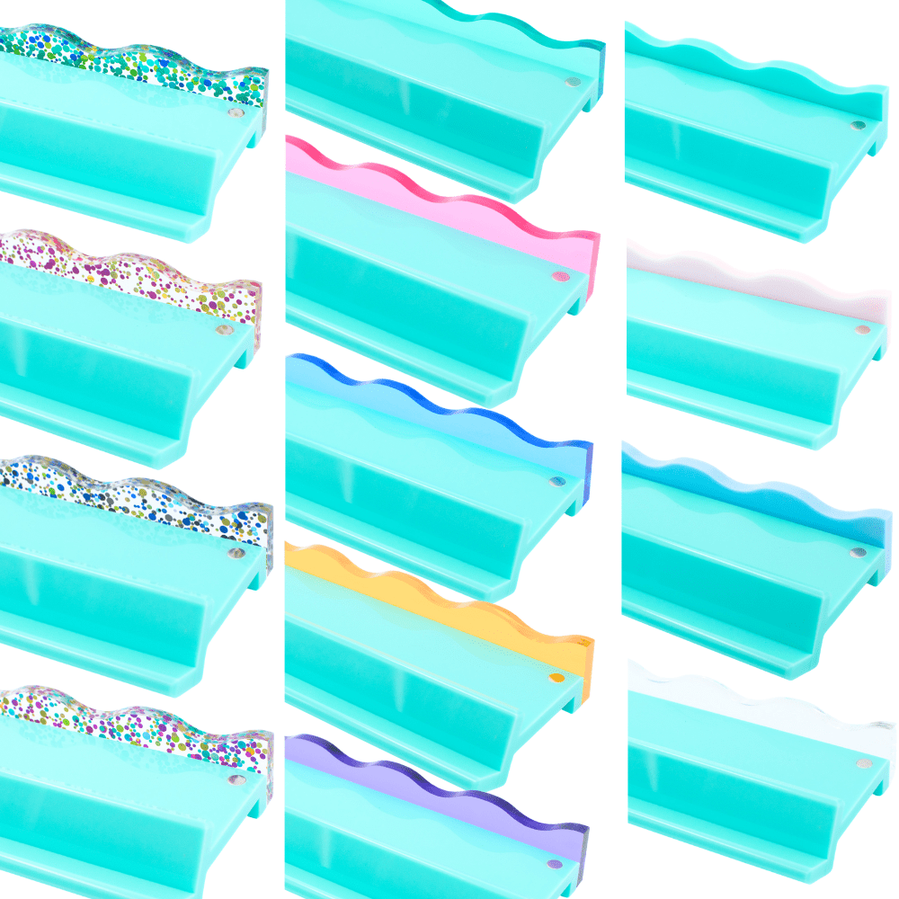MAHJONG RACK PUSHER ADD ON - MAGNETIC | Premium Acrylic Set(4): Confetti - Wavy - Multi - Color - Bria Blair Creative