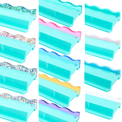 MAHJONG RACK PUSHER ADD ON - MAGNETIC | Premium Acrylic Set(4): Confetti - Wavy - Multi - Color - Bria Blair Creative
