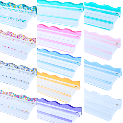 MAHJONG RACK PUSHER ADD ON - MAGNETIC | Premium Acrylic Set(4): Confetti - Wavy - Multi - Color - Bria Blair Creative