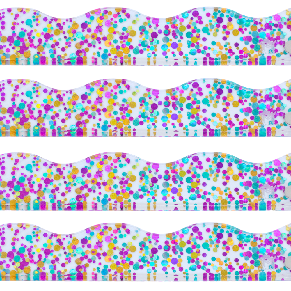 MAHJONG RACK PUSHER ADD ON - MAGNETIC | Premium Acrylic Set(4): Confetti - Wavy - Multi - Color - Bria Blair Creative