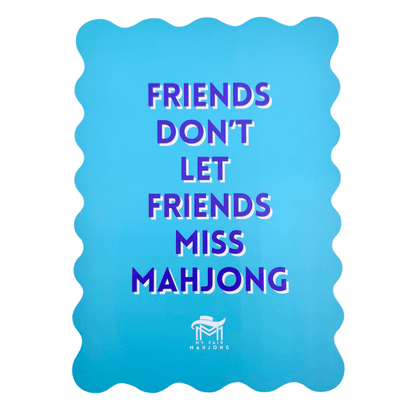 MAHJONG SHUFFLE CARD | Scalloped Edges & Bright Colors | Sized to Store with Mahjong League Cards: 01 - YELLOW - PLOT TWIST - Bria Blair Creative