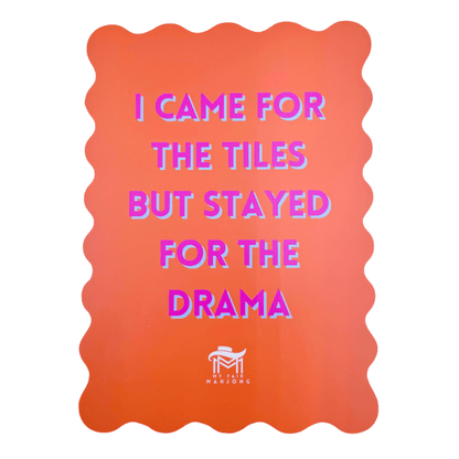 MAHJONG SHUFFLE CARD | Scalloped Edges & Bright Colors | Sized to Store with Mahjong League Cards: 02 - PINK - LOVE LANGUAGE - Bria Blair Creative