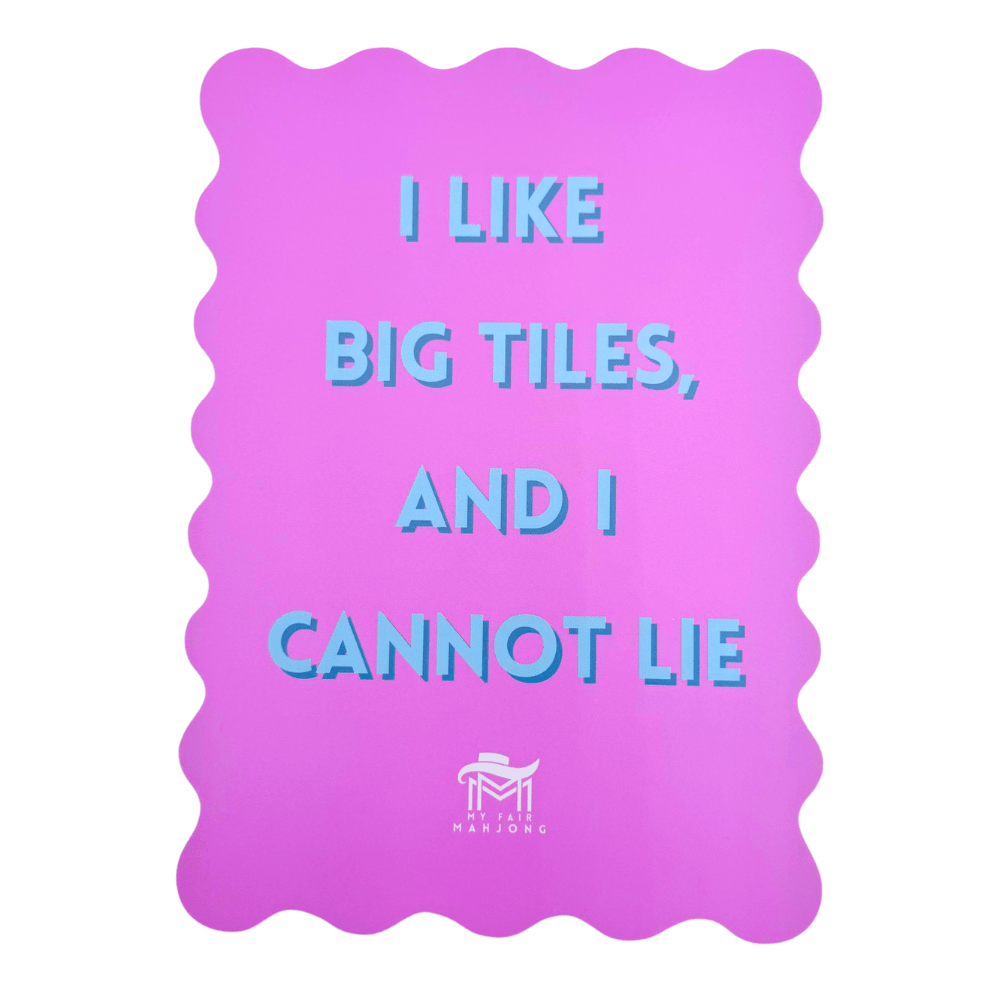 MAHJONG SHUFFLE CARD | Scalloped Edges & Bright Colors | Sized to Store with Mahjong League Cards: 08 - PINK - MAHJONG MOOD - Bria Blair Creative