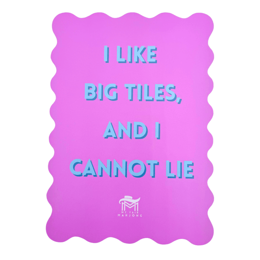 MAHJONG SHUFFLE CARD | Scalloped Edges & Bright Colors | Sized to Store with Mahjong League Cards: 10 - PURPLE - I LIKE BIG TILES - Bria Blair Creative