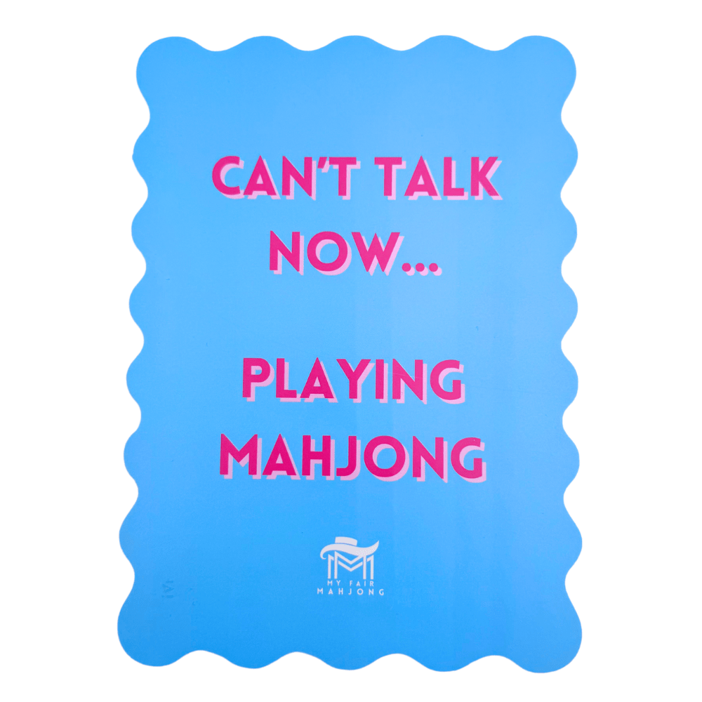 MAHJONG SHUFFLE CARD | Scalloped Edges & Bright Colors | Sized to Store with Mahjong League Cards: 10 - PURPLE - I LIKE BIG TILES - Bria Blair Creative