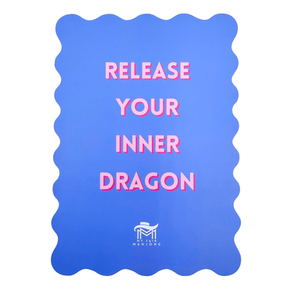MAHJONG SHUFFLE CARD | Scalloped Edges & Bright Colors | Sized to Store with Mahjong League Cards: 10 - PURPLE - I LIKE BIG TILES - Bria Blair Creative