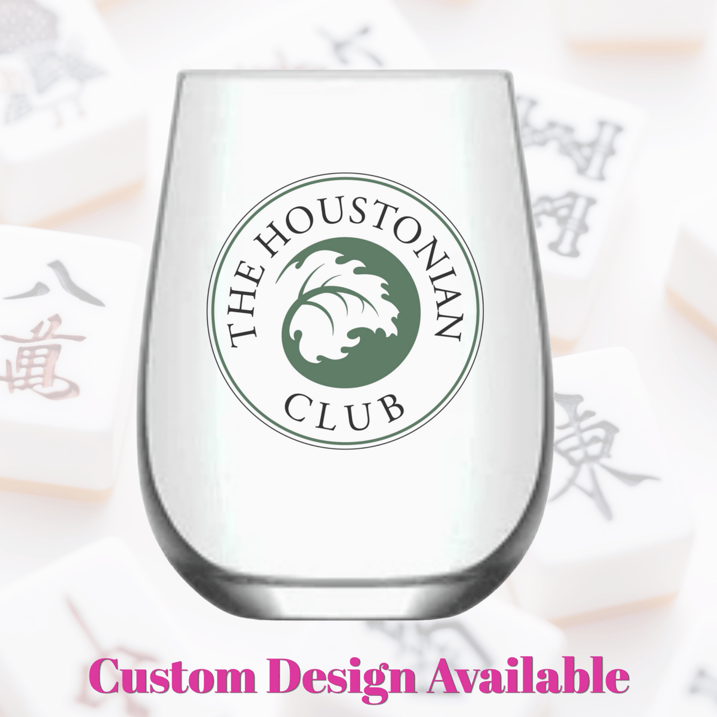 Mahjong Stemless 4 ct VARIETY Gift Set Plastic Wine Glasses - Bria Blair Creative