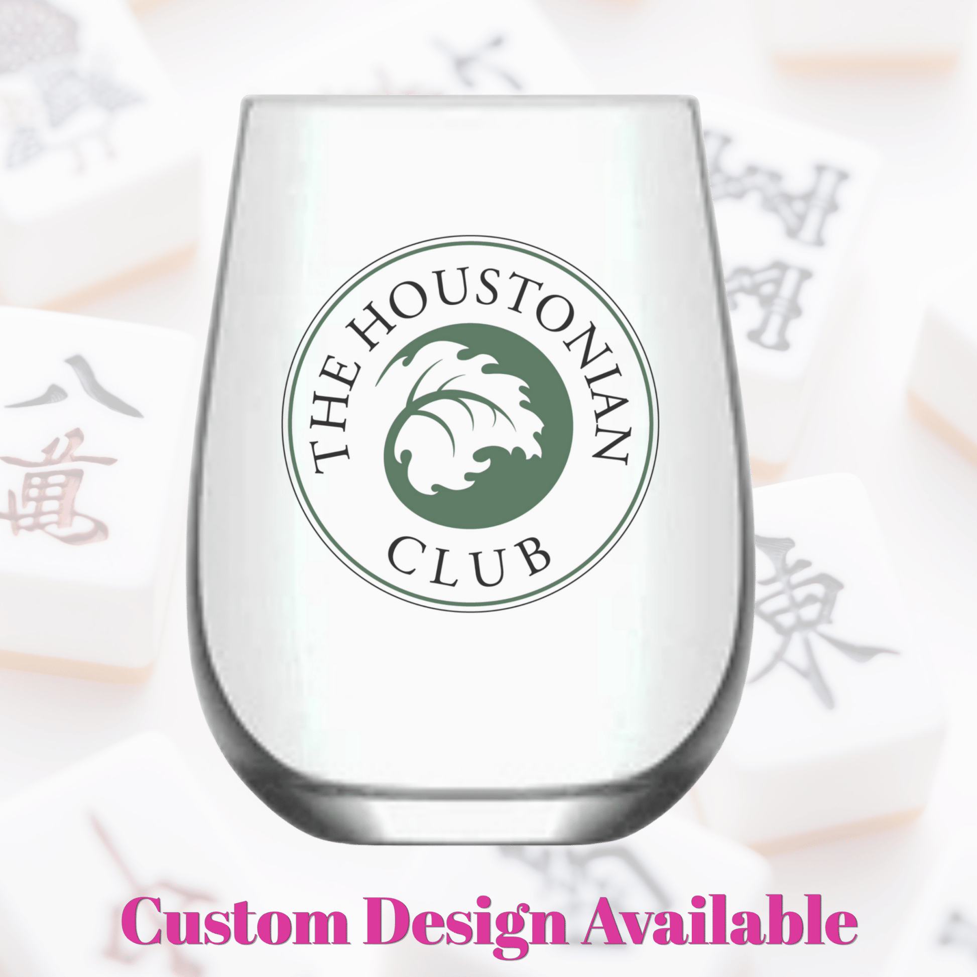 Mahjong Stemless 4 ct VARIETY Gift Set Plastic Wine Glasses - Bria Blair Creative