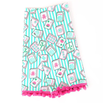 Mahjong Stripe Pom - Pom Kitchen Towel Set - Bria Blair Creative