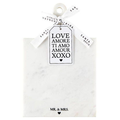 Marble Board with Handle - Mr. & Mrs. - Bria Blair Creative