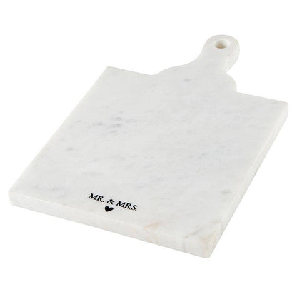 Marble Board with Handle - Mr. & Mrs. - Bria Blair Creative