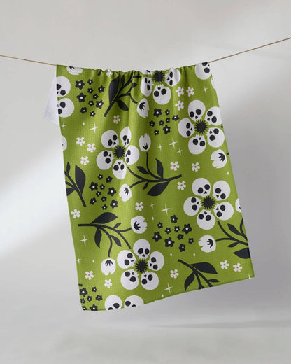 Marrow Bloom Tea Towel - Halloween 2026: Orange - Bria Blair Creative
