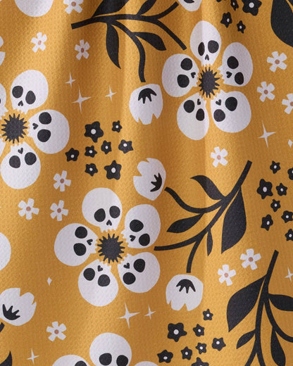 Marrow Bloom Tea Towel - Halloween 2026: Orange - Bria Blair Creative