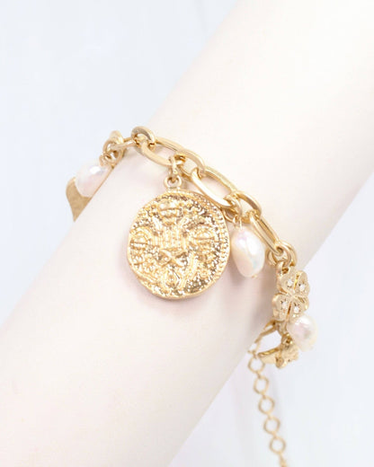 McCormick Charm Bracelet Worn Gold: Default - Bria Blair Creative