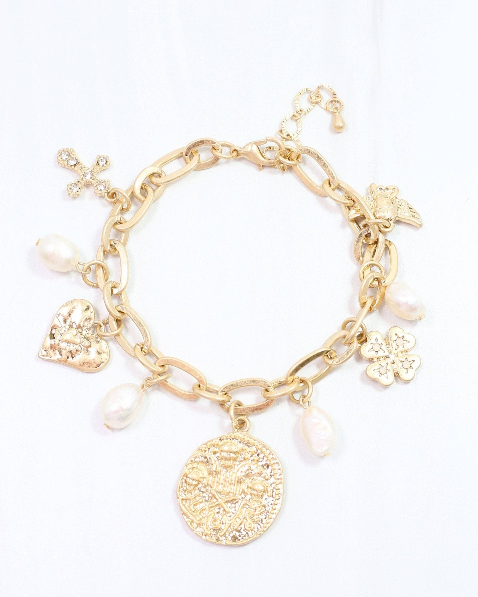 McCormick Charm Bracelet Worn Gold: Default - Bria Blair Creative