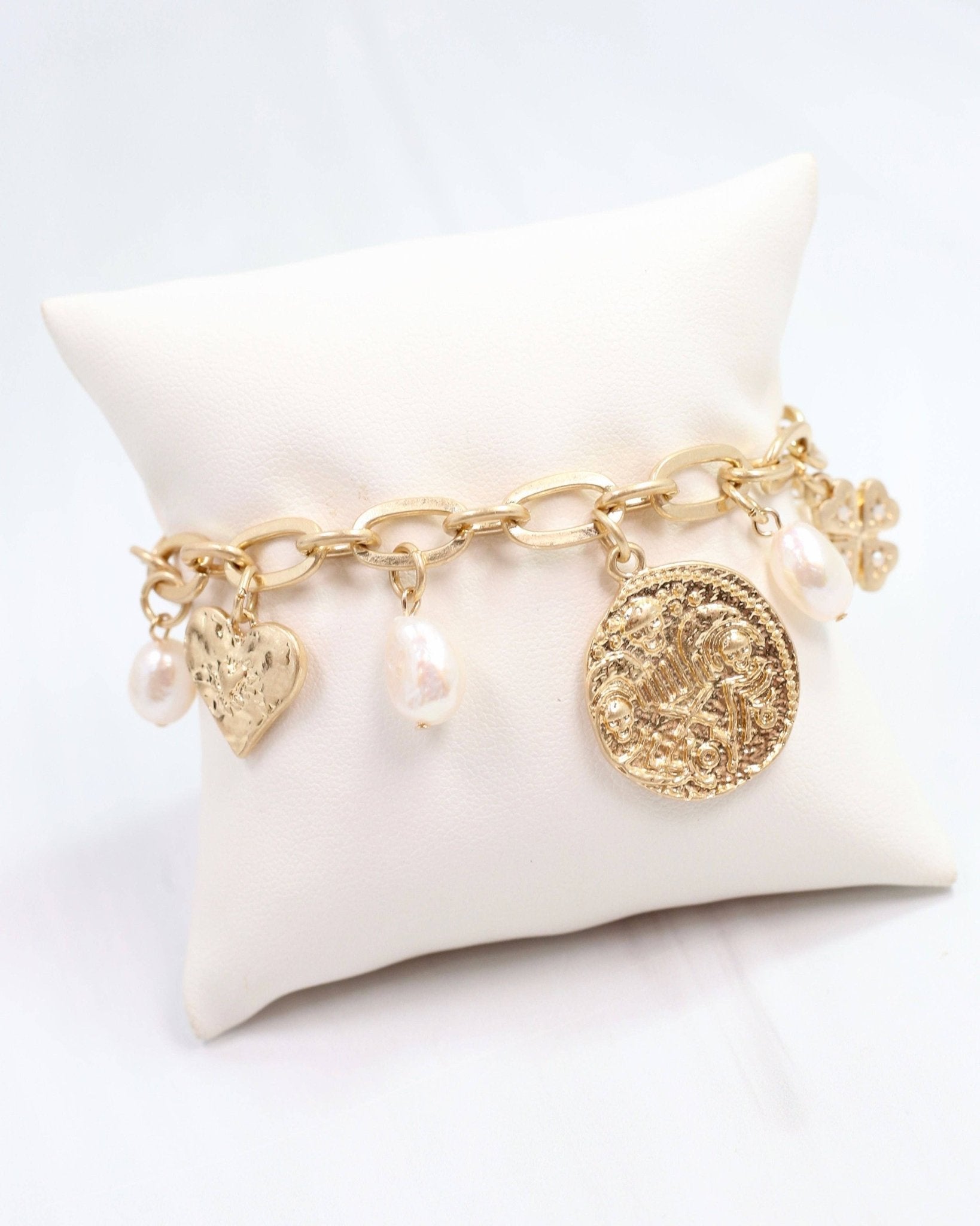 McCormick Charm Bracelet Worn Gold: Default - Bria Blair Creative