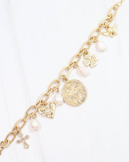 McCormick Charm Bracelet Worn Gold: Default - Bria Blair Creative