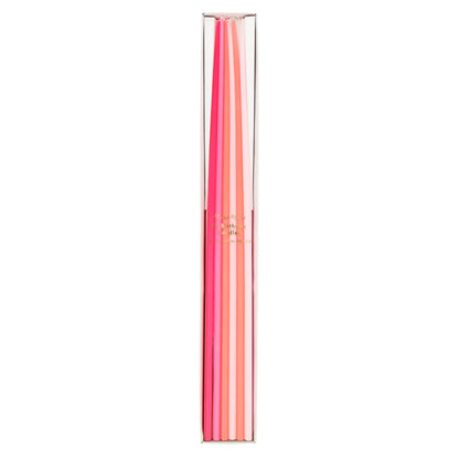 Pink Tall Candles - Set of 12