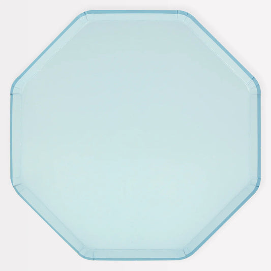 Sky Blue Dinner Plates - Set of 8