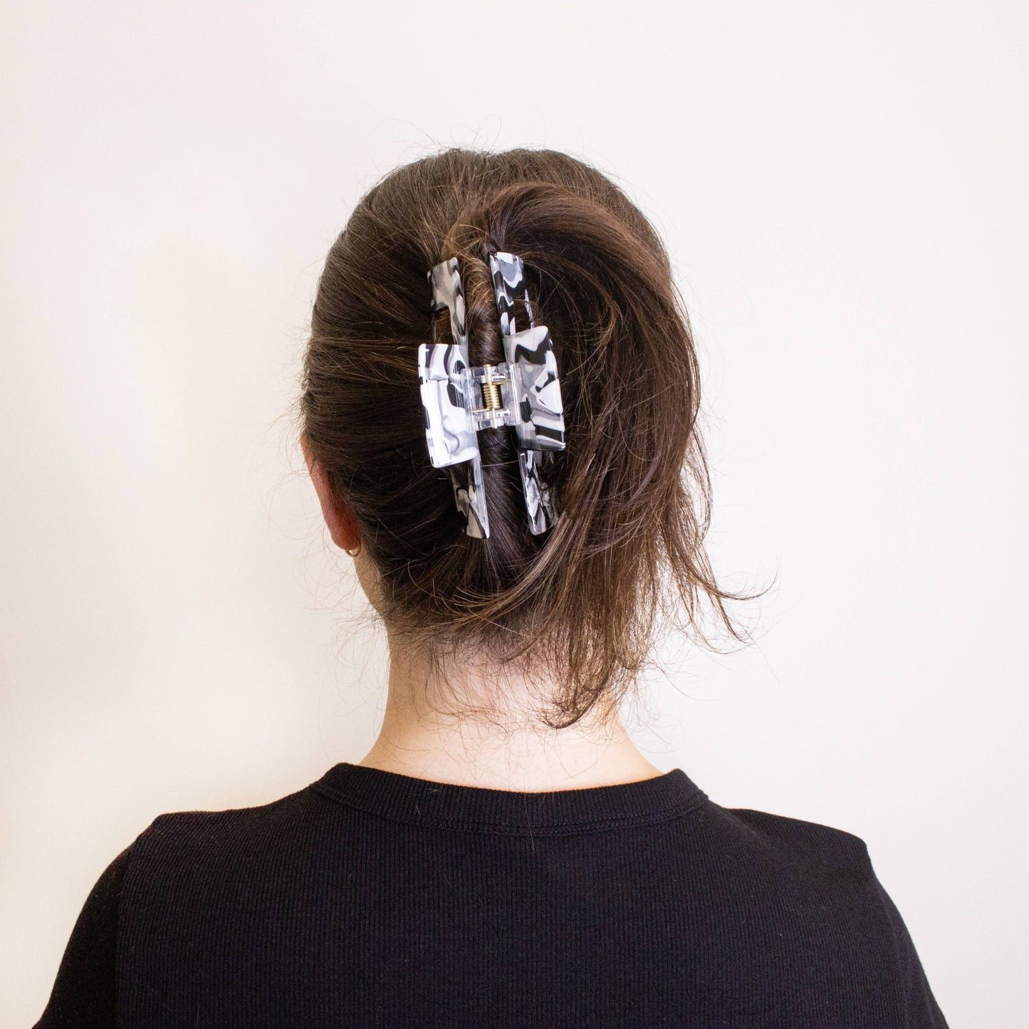 Medium Square Marble Hair Claw Clip: Turquoise - Bria Blair Creative